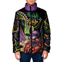Personalized Mardi Gras Funny Shrimp Padded Jacket Fleur De Lis Special Version - Wonder Print Shop