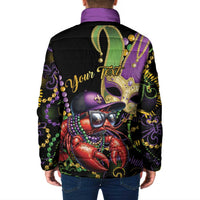 Personalized Mardi Gras Funny Shrimp Padded Jacket Fleur De Lis Special Version - Wonder Print Shop