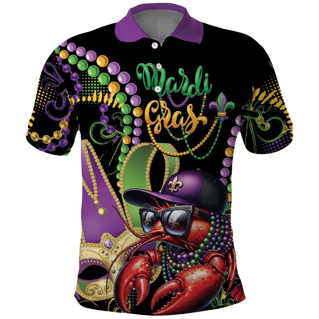 Personalized Mardi Gras Funny Shrimp Polo Shirt Fleur De Lis Special Version - Wonder Print Shop