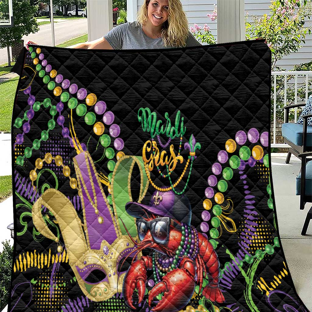 Mardi Gras Funny Shrimp Quilt Fleur De Lis Special Version - Wonder Print Shop