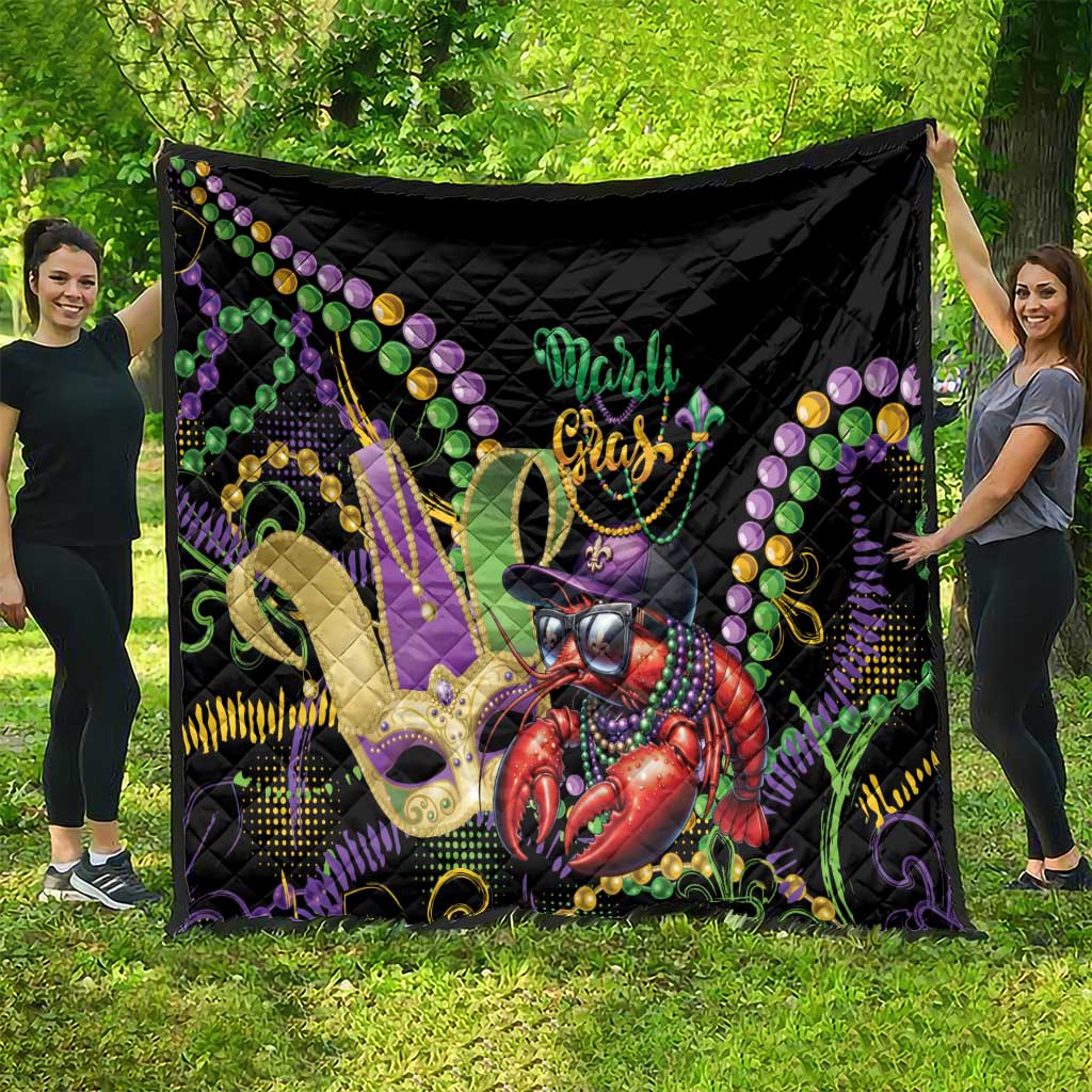 Mardi Gras Funny Shrimp Quilt Fleur De Lis Special Version - Wonder Print Shop
