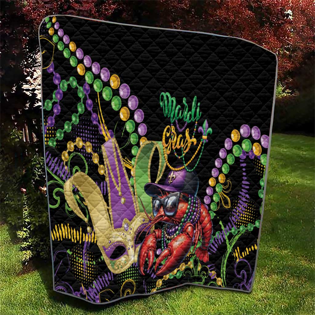 Mardi Gras Funny Shrimp Quilt Fleur De Lis Special Version - Wonder Print Shop