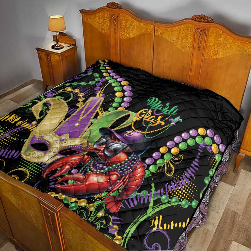 Mardi Gras Funny Shrimp Quilt Fleur De Lis Special Version - Wonder Print Shop