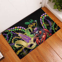 Mardi Gras Funny Shrimp Rubber Doormat Fleur De Lis Special Version - Wonder Print Shop