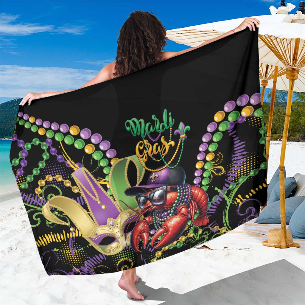 Mardi Gras Funny Shrimp Sarong Fleur De Lis Special Version - Wonder Print Shop