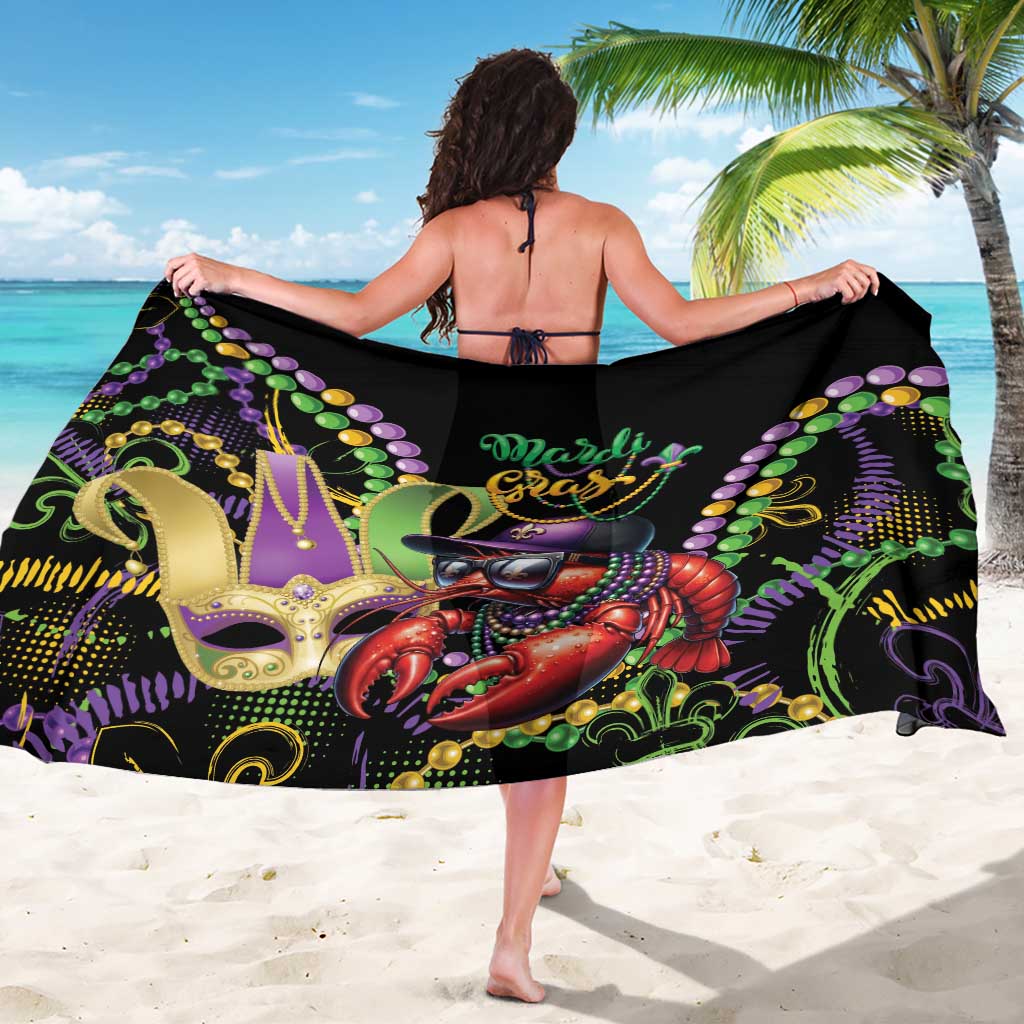 Mardi Gras Funny Shrimp Sarong Fleur De Lis Special Version - Wonder Print Shop