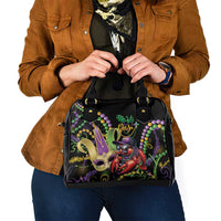 Mardi Gras Funny Shrimp Shoulder Handbag Fleur De Lis Special Version - Wonder Print Shop
