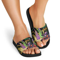Mardi Gras Funny Shrimp Slide Sandals Fleur De Lis Special Version - Wonder Print Shop