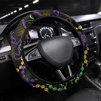 Mardi Gras Funny Shrimp Steering Wheel Cover Fleur De Lis Special Version - Wonder Print Shop