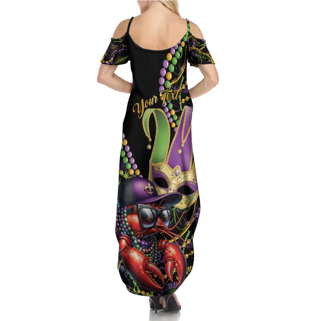 Personalized Mardi Gras Funny Shrimp Summer Maxi Dress Fleur De Lis Special Version - Wonder Print Shop