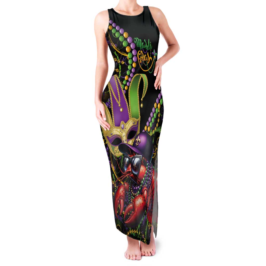 Personalized Mardi Gras Funny Shrimp Tank Maxi Dress Fleur De Lis Special Version - Wonder Print Shop