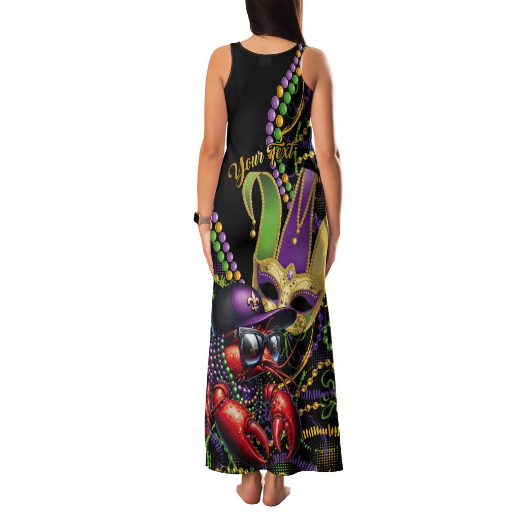 Personalized Mardi Gras Funny Shrimp Tank Maxi Dress Fleur De Lis Special Version - Wonder Print Shop