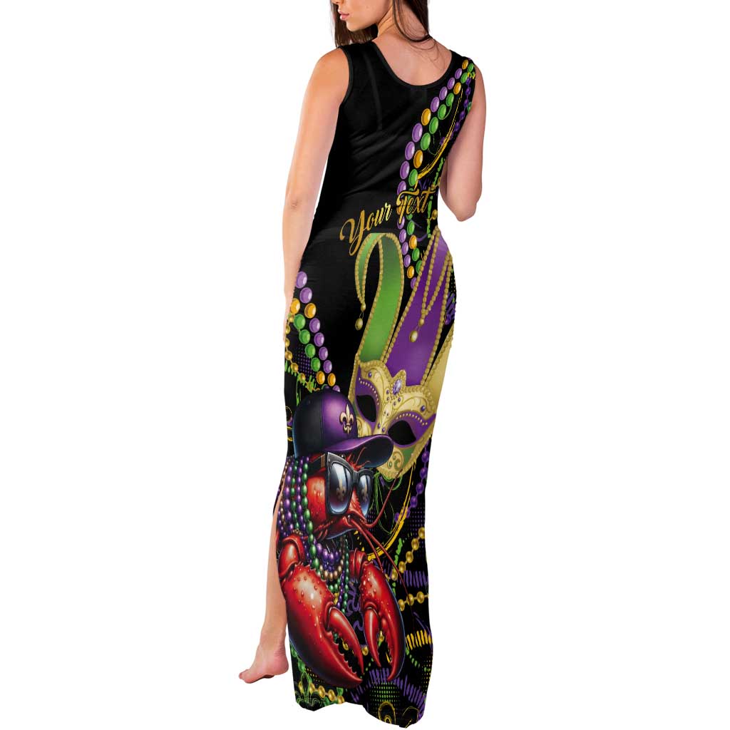 Personalized Mardi Gras Funny Shrimp Tank Maxi Dress Fleur De Lis Special Version - Wonder Print Shop