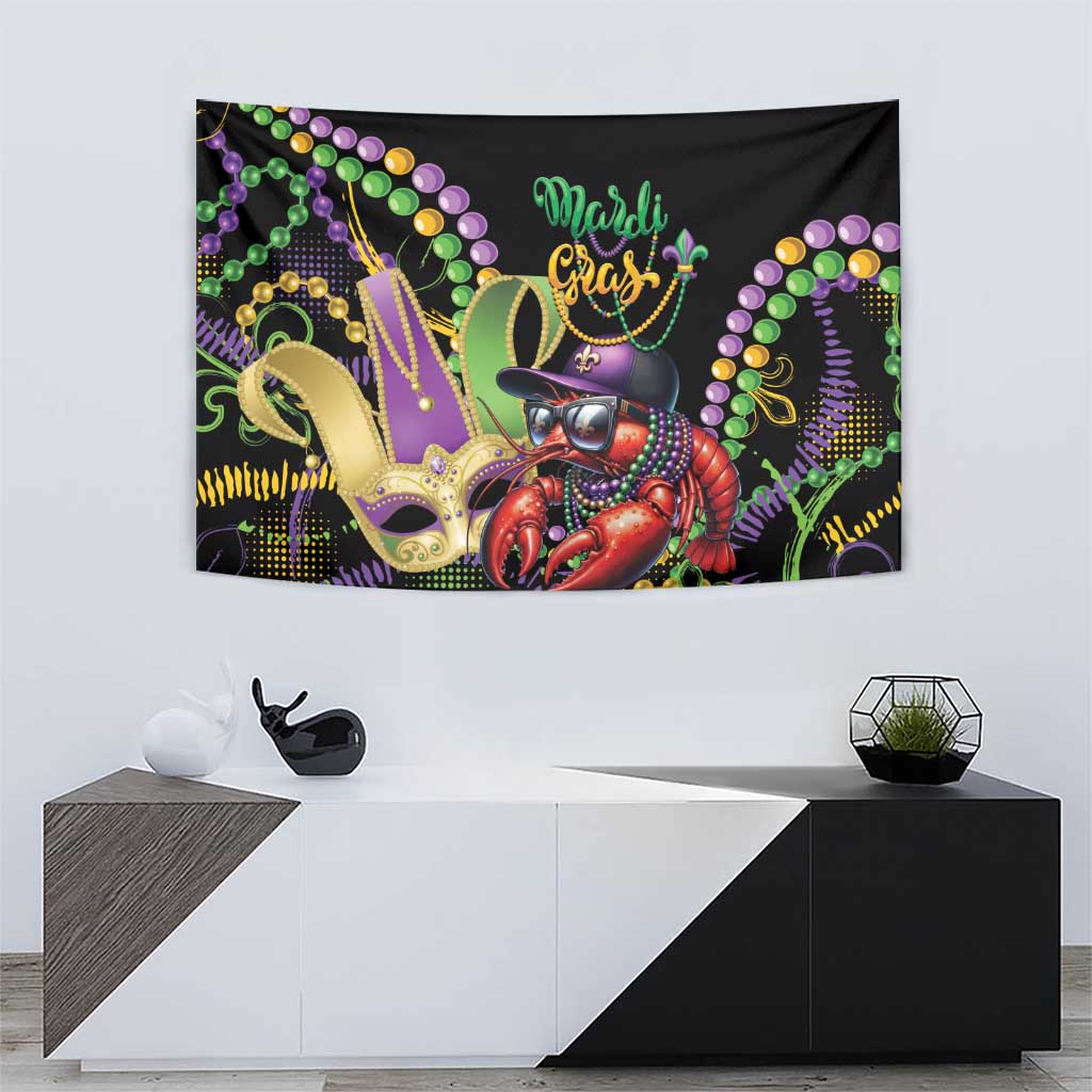 Mardi Gras Funny Shrimp Tapestry Fleur De Lis Special Version - Wonder Print Shop