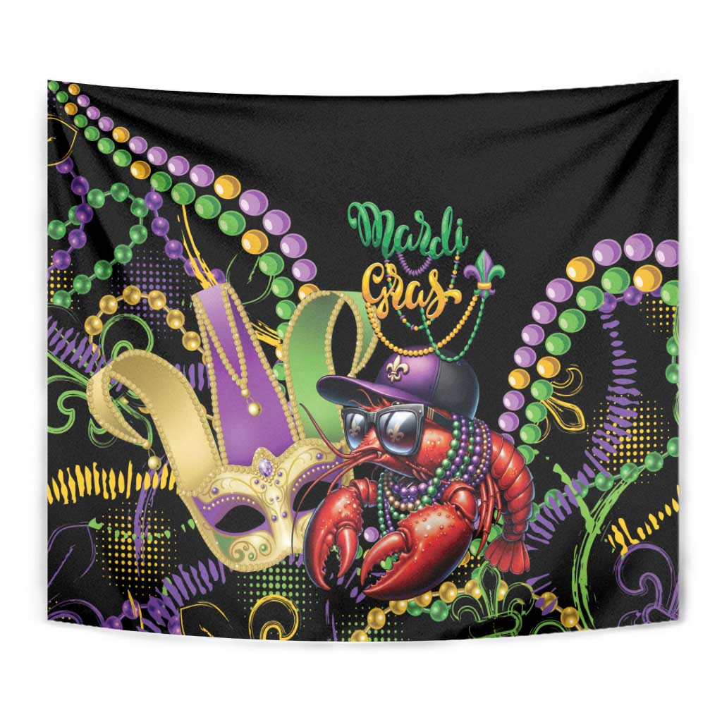 Mardi Gras Funny Shrimp Tapestry Fleur De Lis Special Version - Wonder Print Shop
