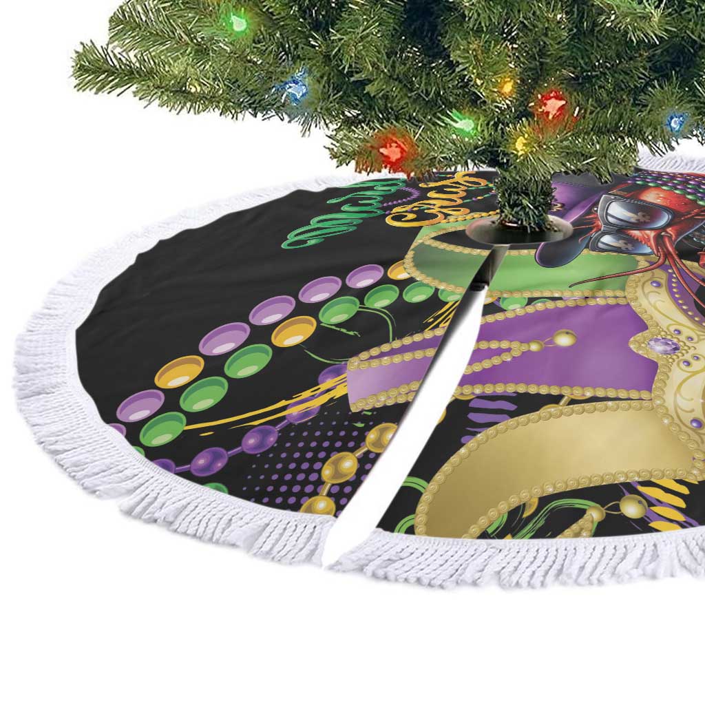 Mardi Gras Funny Shrimp Tree Skirt Fleur De Lis Special Version - Wonder Print Shop