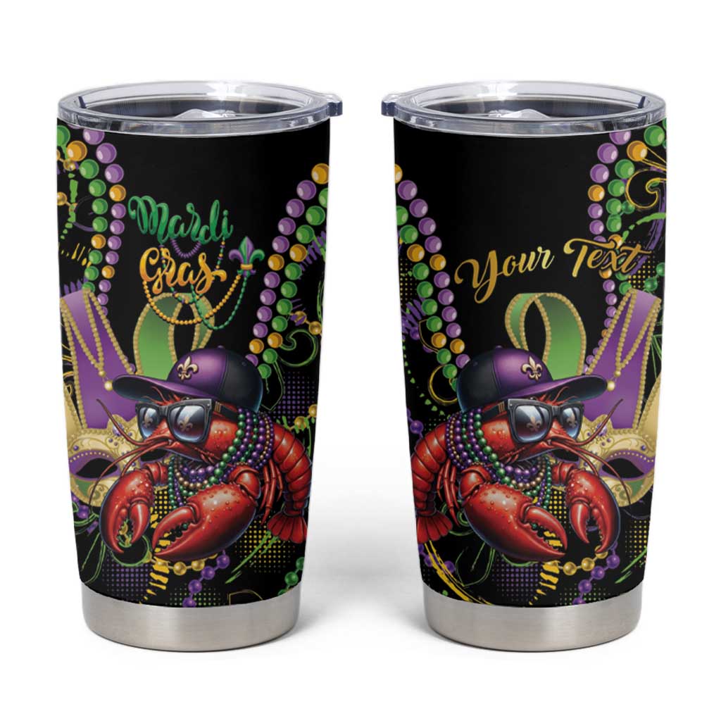 Personalized Mardi Gras Funny Shrimp Tumbler Cup Fleur De Lis Special Version - Wonder Print Shop