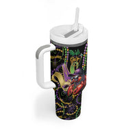 Personalized Mardi Gras Funny Shrimp Tumbler With Handle Fleur De Lis Special Version - Wonder Print Shop