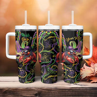 Personalized Mardi Gras Funny Shrimp Tumbler With Handle Fleur De Lis Special Version - Wonder Print Shop