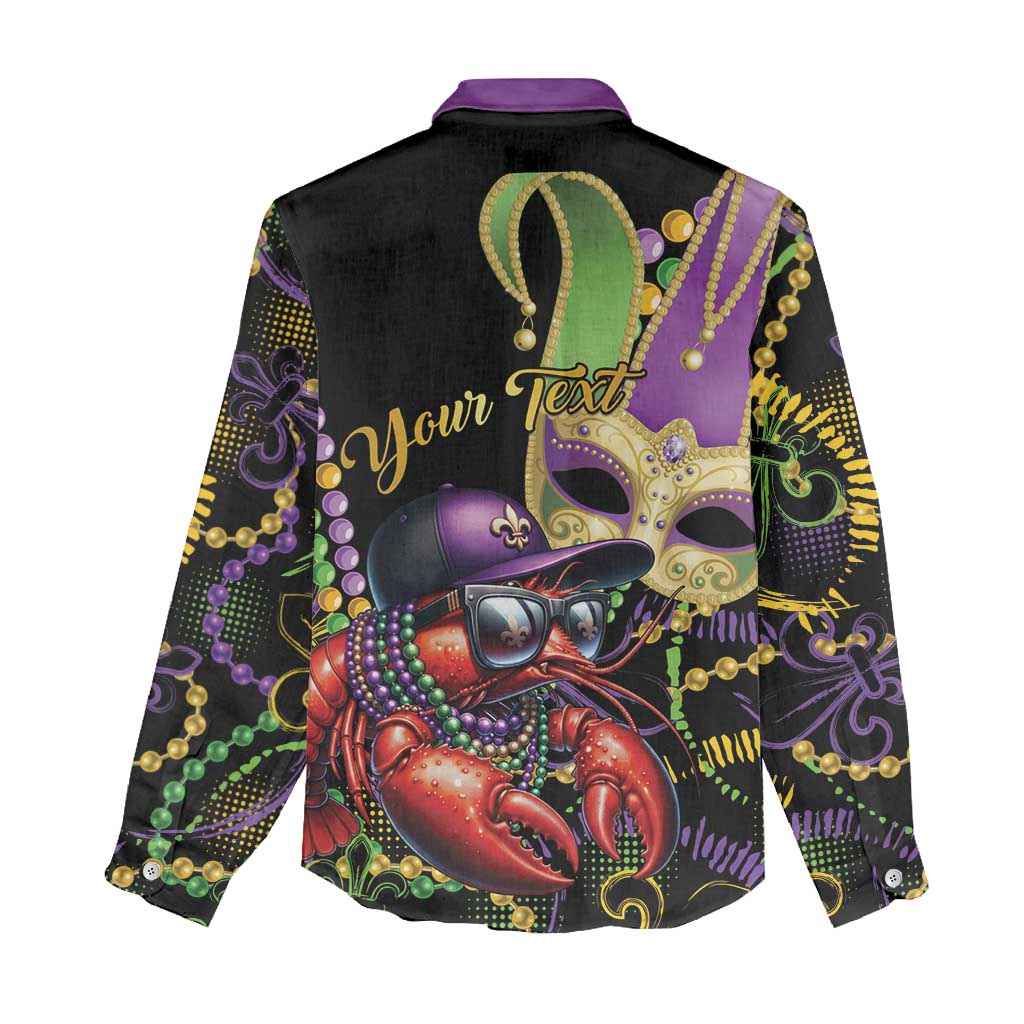 Personalized Mardi Gras Funny Shrimp Women Casual Shirt Fleur De Lis Special Version - Wonder Print Shop