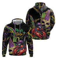 Personalized Mardi Gras Funny Shrimp Zip Hoodie Fleur De Lis Special Version - Wonder Print Shop