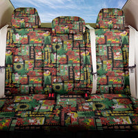 Hawaiian Santa Christmas Pattern Back Car Seat Cover Black Version - Wonder Print Shop