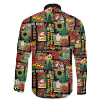 Hawaiian Santa Christmas Pattern Family Matching Summer Maxi Dress and Hawaiian Shirt Black Version - Wonder Print Shop