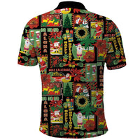 Hawaiian Santa Christmas Pattern Polo Shirt Black Version - Wonder Print Shop