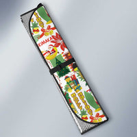 Hawaiian Santa Christmas Pattern Auto Sun Shade White Version - Wonder Print Shop
