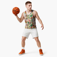 Hawaiian Santa Christmas Pattern Basketball Jersey White Version - Wonder Print Shop