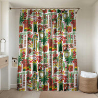 Hawaiian Santa Christmas Pattern Bathroom Set White Version - Wonder Print Shop