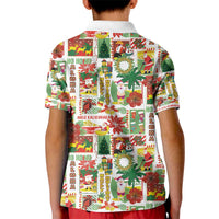 Hawaiian Santa Christmas Pattern Kid Polo Shirt White Version - Wonder Print Shop