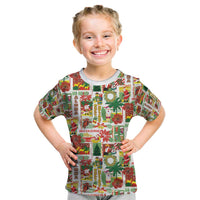Hawaiian Santa Christmas Pattern Kid T Shirt White Version - Wonder Print Shop
