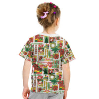 Hawaiian Santa Christmas Pattern Kid T Shirt White Version - Wonder Print Shop