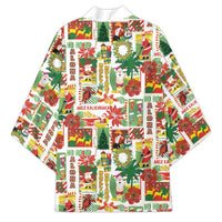 Hawaiian Santa Christmas Pattern Kimono White Version - Wonder Print Shop