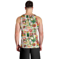 Hawaiian Santa Christmas Pattern Men Tank Top White Version - Wonder Print Shop