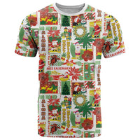 Hawaiian Santa Christmas Pattern T Shirt White Version - Wonder Print Shop