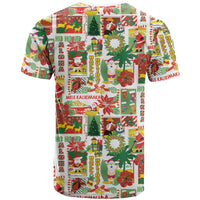 Hawaiian Santa Christmas Pattern T Shirt White Version - Wonder Print Shop