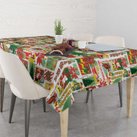 Hawaiian Santa Christmas Pattern Tablecloth White Version - Wonder Print Shop