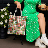 Hawaiian Santa Christmas Pattern Tote Bag White Version - Wonder Print Shop