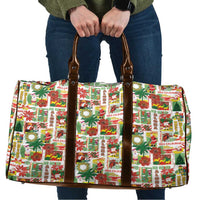 Hawaiian Santa Christmas Pattern Travel Bag White Version - Wonder Print Shop