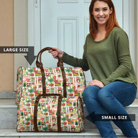 Hawaiian Santa Christmas Pattern Travel Bag White Version - Wonder Print Shop