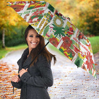 Hawaiian Santa Christmas Pattern Umbrella White Version - Wonder Print Shop