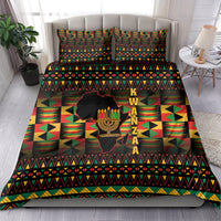 Kwanzaa Festival Bedding Set Kinara Candles African Pattern - Wonder Print Shop