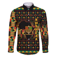 Kwanzaa Festival Family Matching Short Sleeve Bodycon Dress and Hawaiian Shirt Kinara Candles African Pattern - Wonder Print Shop