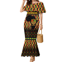 Kwanzaa Festival Mermaid Dress Kinara Candles African Pattern - Wonder Print Shop