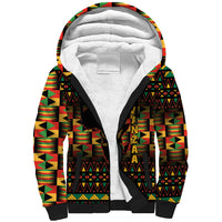 Kwanzaa Festival Sherpa Hoodie Kinara Candles African Pattern - Wonder Print Shop