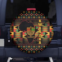 Kwanzaa Festival Spare Tire Cover Kinara Candles African Pattern - Wonder Print Shop