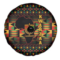 Kwanzaa Festival Spare Tire Cover Kinara Candles African Pattern - Wonder Print Shop