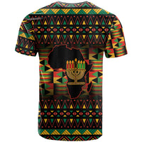 Kwanzaa Festival T Shirt Kinara Candles African Pattern - Wonder Print Shop
